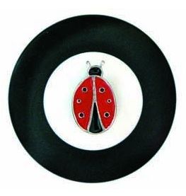 Enam White Plate Kitchen Stop. Ladybug Strainer