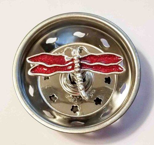 Enam Kitchen Strainer Red Glitter Dragonfly